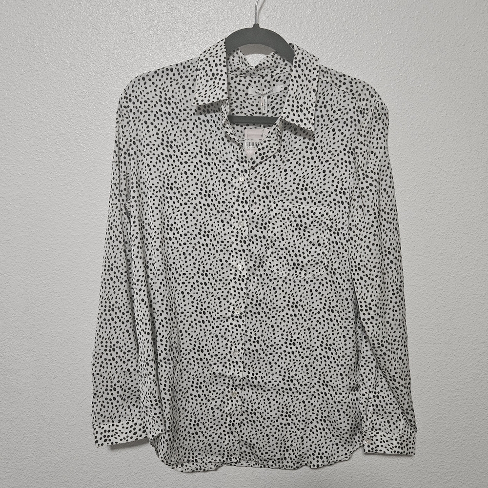 NWT Avec Les Filles black and white top size medium